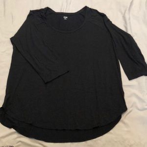 a.n.a black 3/4 sleeve tee size xxl